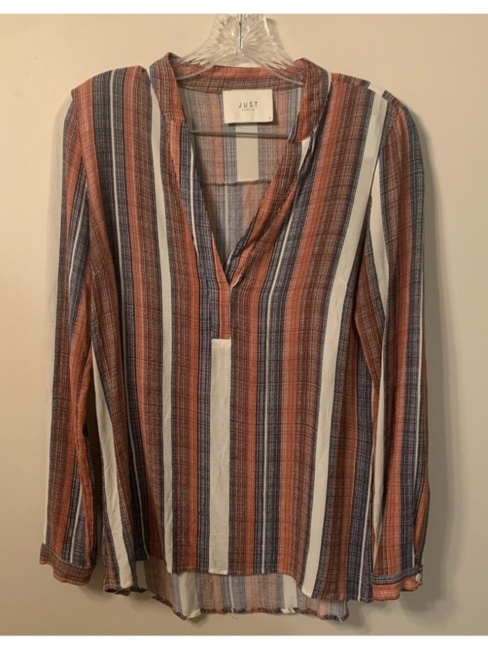 Just Female Stipy Shirt Viscose Long Sleeve S